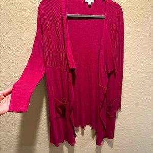 Cato size L Burgandy Cardigan